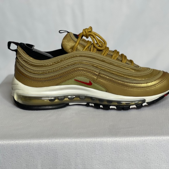 SZ 7 AIR MAX 97 OG QUICK-STRIKE GS 'METALLIC GOLD' 2017 QUICK SHIPPING!!! EASY!! - Picture 2 of 14